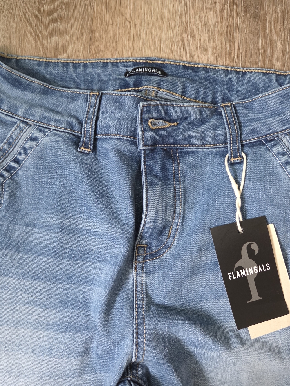 Flamingals Light Blue Women's Jeans M Petite